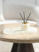 GobekUsa Calacatta Marble Vanity Tray for Perfume Candles Jewelry Luxury Home Decor
