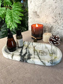 GobekUsa Calacatta Marble Vanity Tray for Perfume Candles Jewelry Luxury Home Decor