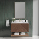 James Martin Marcello 36" Floating Single Bathroom Vanity, Chestnut