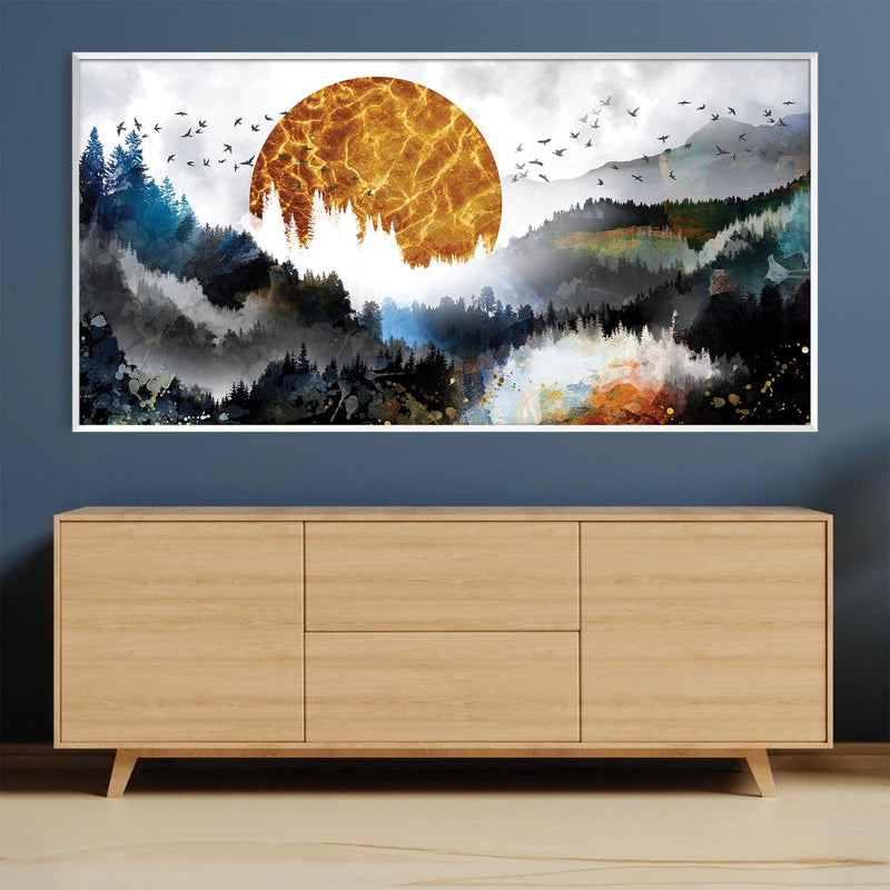 Over the Forest Abstract Canvas