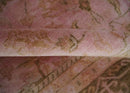 Overdyed 8x11 Hand Knotted Pink and Brown Traditional Oushak Wool Rug by The Rug Decor