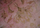 Overdyed 8x11 Hand Knotted Pink and Brown Traditional Oushak Wool Rug by The Rug Decor