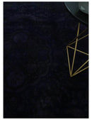 Overdyed Royal Dark Purple Hand Knotted 8x10 Traditional Oushak Design Wool Accent Rug | N362810