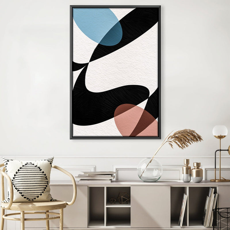 Overlapping Abstract Oval Canvas