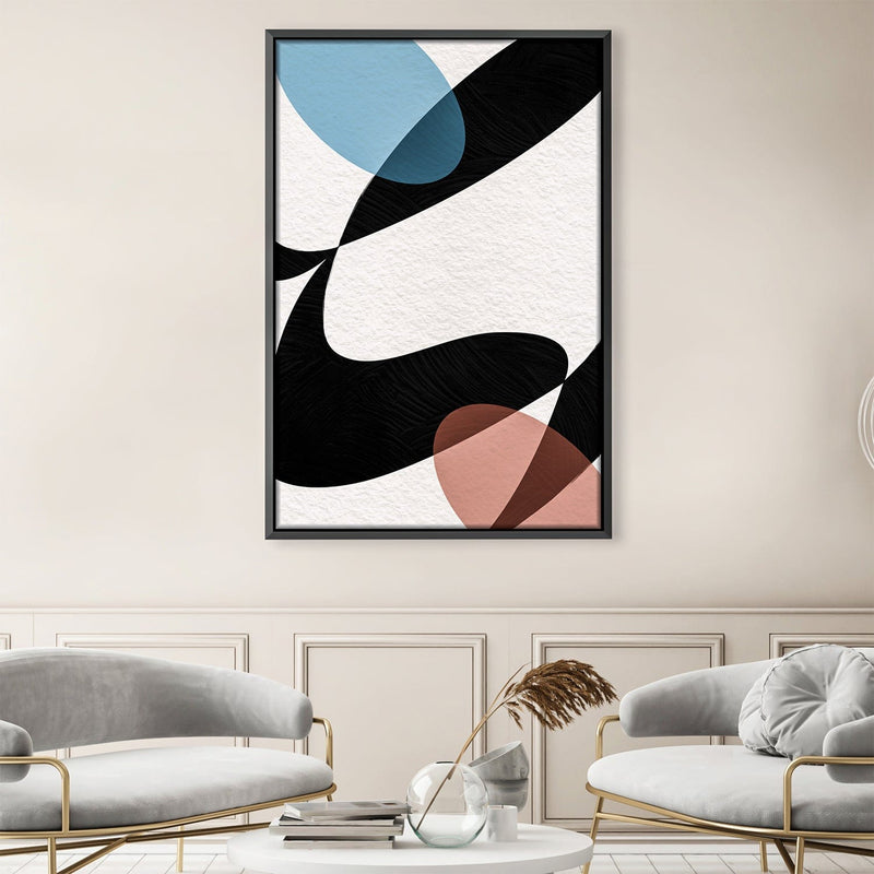 Overlapping Abstract Oval Canvas