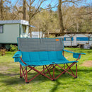 Oversized Camping Chair Folding Loveseat Camping Couch with Cup Holders & Thick Padding by LJGDeals