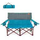 Oversized Camping Chair Folding Loveseat Camping Couch with Cup Holders & Thick Padding by LJGDeals