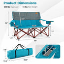 Oversized Camping Chair Folding Loveseat Camping Couch with Cup Holders & Thick Padding by LJGDeals