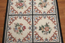 4x6 Ivory Hand Woven Needlepoint Aubusson 100% Wool Traditional Oriental Area Rug