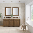 James Martin Bristol 72" Double Bathroom Vanity, Saddle Brown