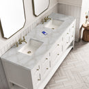 James Martin Breckenridge 72" Double Bathroom Vanity, Bright White