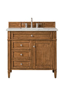 James Martin Brittany 36" Single Bathroom Vanity, Saddle Brown