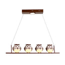GobekUsa Owl Metal Pendant Light: Animal Chandelier for Living Room & Child Bedroom