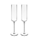 Laurel Crystal Champagne Flutes Set of 2 by Viski