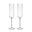 Laurel Crystal Champagne Flutes Set of 2