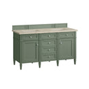 James Martin Brittany 60" Double Bathroom Vanity, Smokey Celadon