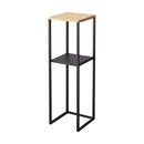 Two-Tier Display & Storage Shelf (31.5" H)  - Steel + Wood