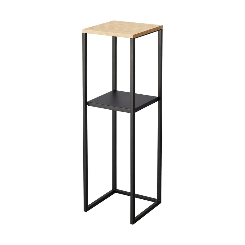 Two-Tier Display & Storage Shelf (31.5" H)  - Steel + Wood