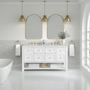 James Martin Breckenridge 60" Double Bathroom Vanity, Bright White
