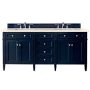 James Martin Brittany 72" Double Bathroom Vanity, Victory Blue