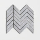 Oxford Gris Matte Chevron Wood Look Porcelain Mosaics 17x7 3/4