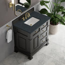 James Martin Brookfield 36" Single Bathroom Vanity, Black Onyx