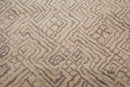 6' x 9' Hand Knotted Geometric Pattern 100% Wool Area rug Beige