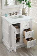 James Martin De Soto 30" Single Bathroom Vanity, Bright White