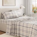 Turkish Cotton Flannel Sheet Set - Plaid & Stripe Collection by Great Bay Home