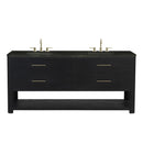 James Martin Lucian 72" Double Bathroom Vanity, Carbon Oak