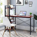 47.5 Inch Writing Study Computer Desk with 4-Tier Shelves by LJGDeals