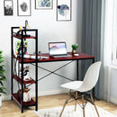 47.5 Inch Writing Study Computer Desk with 4-Tier Shelves by LJGDeals