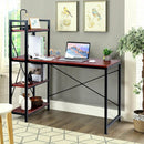 47.5 Inch Writing Study Computer Desk with 4-Tier Shelves by LJGDeals