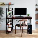 47.5 Inch Writing Study Computer Desk with 4-Tier Shelves by LJGDeals
