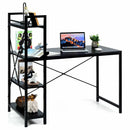 47.5 Inch Writing Study Computer Desk with 4-Tier Shelves by LJGDeals