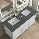 James Martin Lorelai 60" Double Bathroom Vanity, Bright White