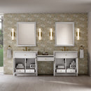 James Martin Bellshire 96" Double Bathroom Vanity, Bright White
