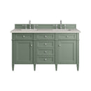 James Martin Brittany 60" Double Bathroom Vanity, Smokey Celadon