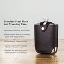 Stainless Steel Flask and Traveling Case