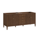 James Martin Myrrin 72" Double Bathroom Vanity, Mid-Century Walnut