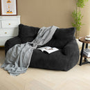 2-Person Bean Bag Sofa Chair, 63" Wide Corduroy with Memory Foam