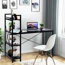 47.5 Inch Writing Study Computer Desk with 4-Tier Shelves by LJGDeals