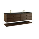 James Martin Allamari 72" Floating Double Bathroom Vanity, Sable