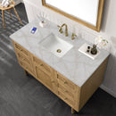 James Martin Laurent 48" Dual Mount Single Bathroom Vanity, Light Natural Oak