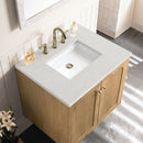 James Martin Laurent 30" Dual Mount Single Bathroom Vanity, Light Natural Oak