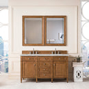 James Martin Brittany 60" Double Bathroom Vanity, Saddle Brown
