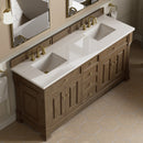 James Martin Brookfield 72" Double Bathroom Vanity, Pecan