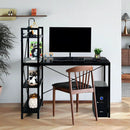 47.5 Inch Writing Study Computer Desk with 4-Tier Shelves by LJGDeals