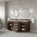James Martin Bristol 72" Double Bathroom Vanity, Whitewashed Walnut