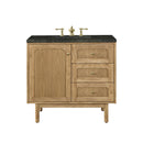 James Martin Laurent 36" Dual Mount Single Bathroom Vanity, Light Natural Oak